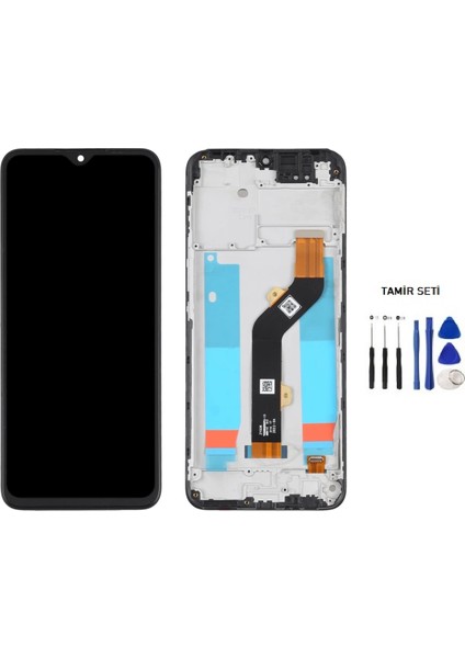 Infinix Hot 10 LCD Ekran Dokunmatik Service Pack - Full Çıtalı + Tamir Seti