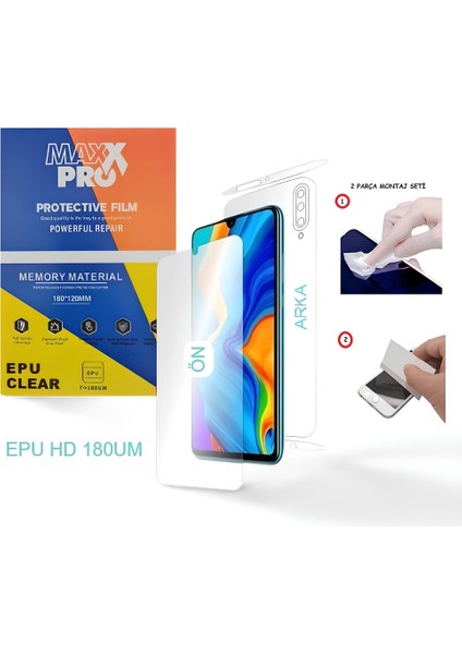 Oneplus 6t Nano Ön Ekran + Full Arka Kaplama Set Esnek Ultra Ince - Maxxpro - Epu Hd