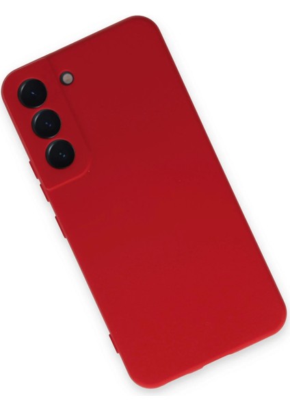 Samsung Galaxy S22 Kılıf Nano Içi Kadife Silikon - Kırmızı Glstd