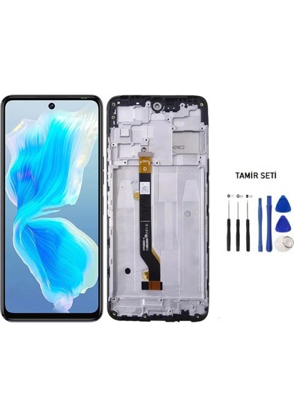 Infinix Hot 30 LCD Ekran Dokunmatik Service Pack - Full Çıtalı + Tamir Seti