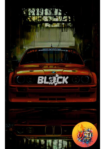 Mti Creative Block Sticker Yazı Jdm Araba-Motosiklet Cam Etiket Sticker Block