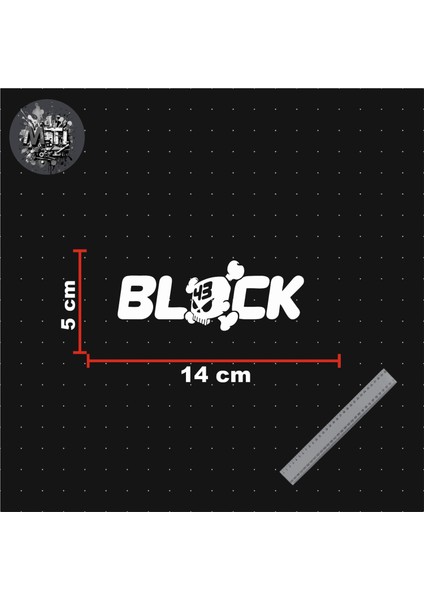 Mti Creative Block Sticker Yazı Jdm Araba-Motosiklet Cam Etiket Sticker Block fiyatları