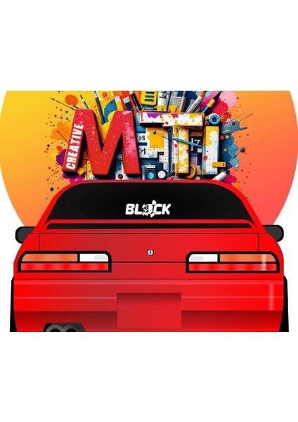 Mti Creative Block Sticker Yazı Jdm Araba-Motosiklet Cam Etiket Sticker Block fırsatları