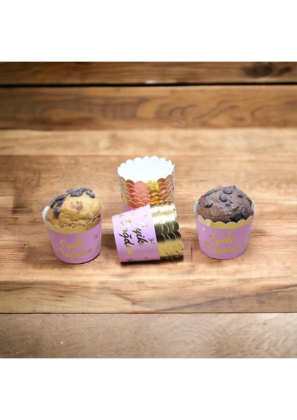 12LI Cupcake Iyi Ki Doğdun Pembe-Gold