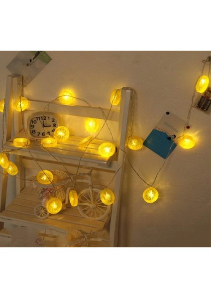 Büro Ev Ofis Bahçe Dekoru Için Pilli 2m 10LED Pilli 2mod Limon Model Işık Şerit Lamba modelleri