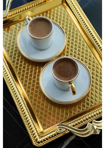 35X25 cm Çelik Dikdörtgen Gold Tepsi indirimleri