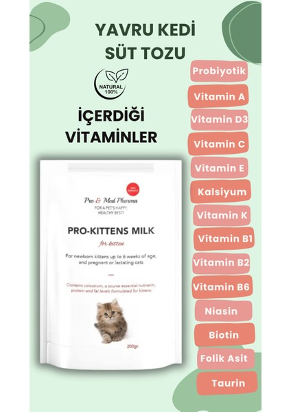 5 Adet Anne Sütü Destekli Probiyotikli Yavru Kedi Süt Tozu 200 gr Probiyotikli Hamile Kedi Kullanımına Uygun fiyatları