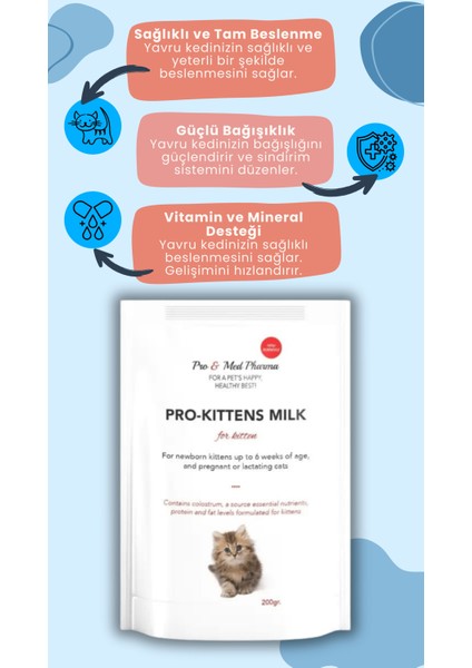 5 Adet Anne Sütü Destekli Probiyotikli Yavru Kedi Süt Tozu 200 gr Probiyotikli Hamile Kedi Kullanımına Uygun fırsatları