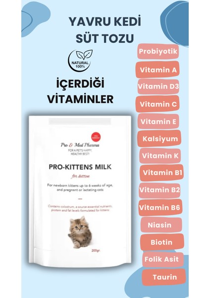 5 Adet Anne Sütü Destekli Probiyotikli Yavru Kedi Süt Tozu 200 gr Probiyotikli Hamile Kedi Kullanımına Uygun indirimleri
