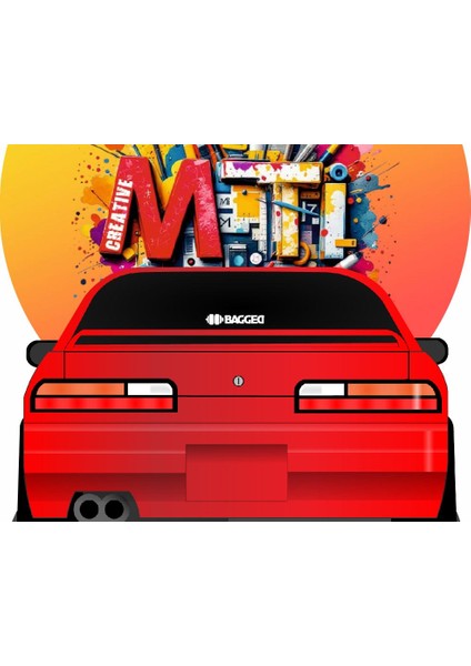 Mti Creative Bagged Sticker Yazı Jdm Araba-Motosiklet Cam Etiket Sticker Bagged fırsatları