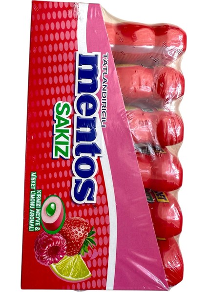Kırmızı Meyve Misket Limonlu Draje Sakız 56 G * 6 Adet