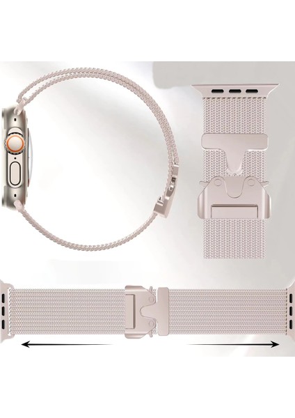 Apple Watch 42MM Milano Metal Kordon - Titan Gri Nrmsa