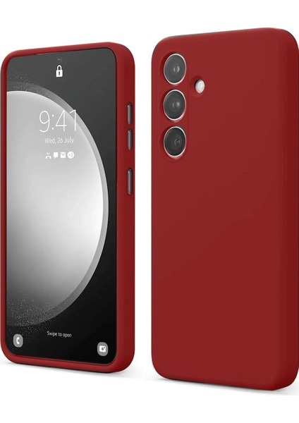 Samsung Galaxy S24 Fe Kılıf First Silikon - Kırmızı Nrmsa