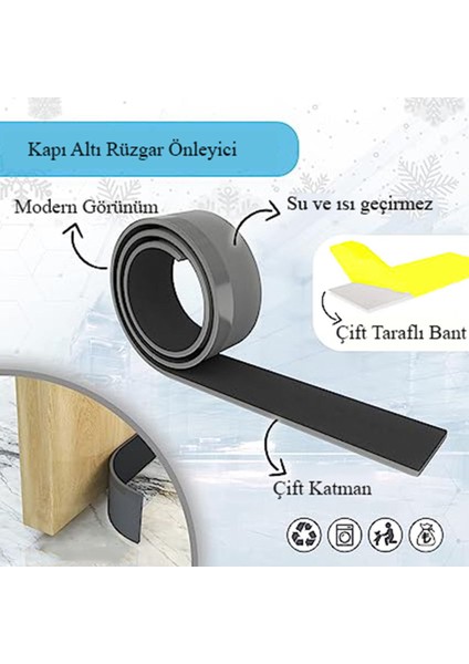 4 Adet Siyah Kapı Altı Rüzgar Soğuk Önleyici Eva Toz Tutucu Koku Önleyici fırsatları