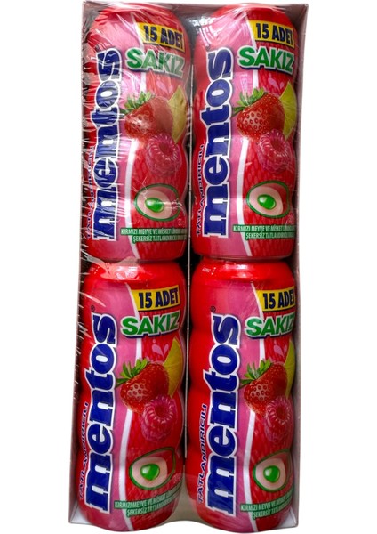 Kırmızı Meyve ve Misket Limonlu Draje Sakız 30 G * 12 Adet