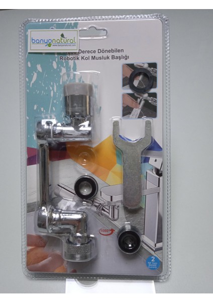 1080 Derece Dönebilen Robotik Kol Musluk Başlığı