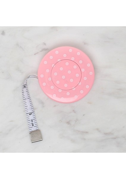 Pembe Benekli Otomatik Mezura