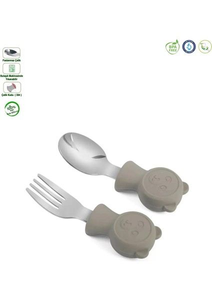 Silikon Saplı Paslanmaz Çelik Uçlu Çatal ve Kaşık (304), Saklama Kutusu modelleri