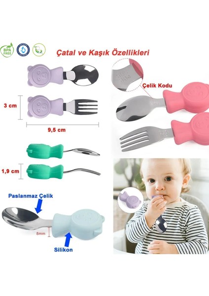 Silikon Saplı Paslanmaz Çelik Uçlu Çatal ve Kaşık (304), Saklama Kutusu fırsatları