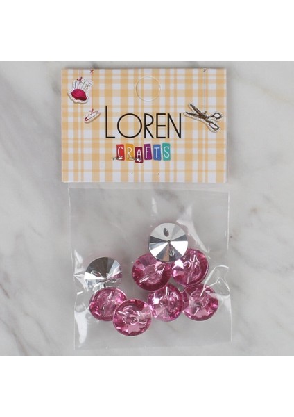 Crafts Pembe 8 Li Düğme - 202