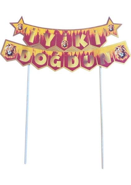 Karakterli Pasta Üstü Banner Galatasaray