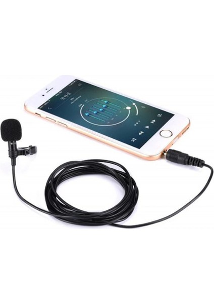 3.5mm Jak 1.5 Metre Double Mikrofon - Siyah Nrmsa