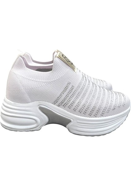 5006 Triko Taşlı Dolgu Topuk Kadın Ayakkabı Sneaker fiyatları