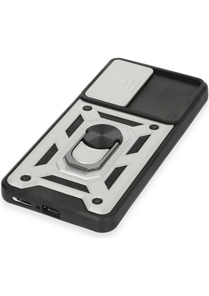 Xiaomi Mi 12t Pro Kılıf Pars Lens Yüzüklü Silikon - Gümüş Nrmsa