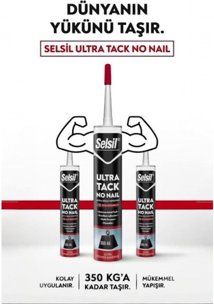 Ultra Tack 350 kg Kadar Güçlü Yapıştırıcı Beyaz Silikon 12 Li Paket fiyatları