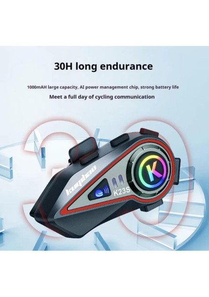 2 Kişi Eşleşmeli Intercom 1000 Metre Kask Kulaklığı Su Geçirmez Bluetooth 5.3 Motosiklet Kulaklık K23S modelleri