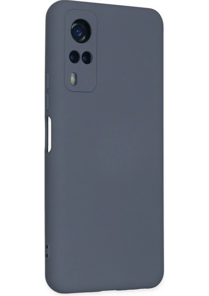 Vivo Y53s Kılıf Nano Içi Kadife Silikon - Gri Nrmsa