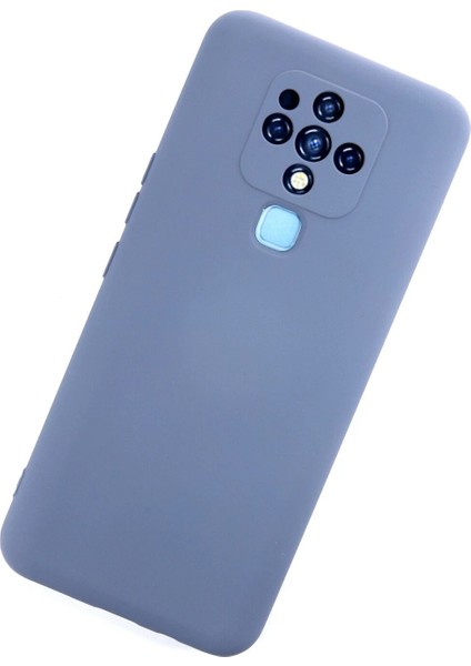 Tecno Camon 16 Kılıf Nano Içi Kadife Silikon - Gri Nrmsa