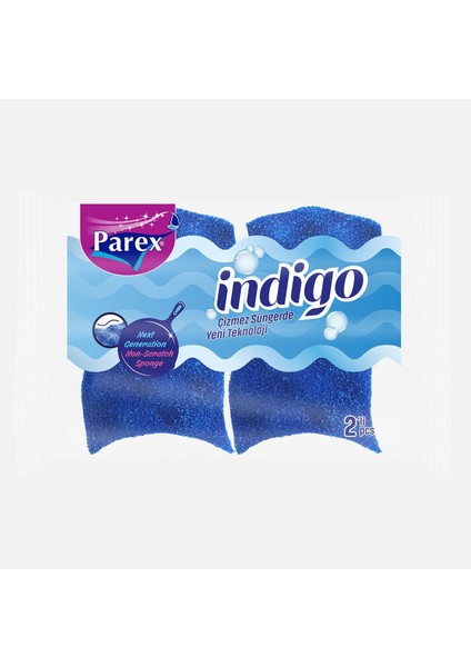 Indigo Çizmez Sünger Düz 2'li