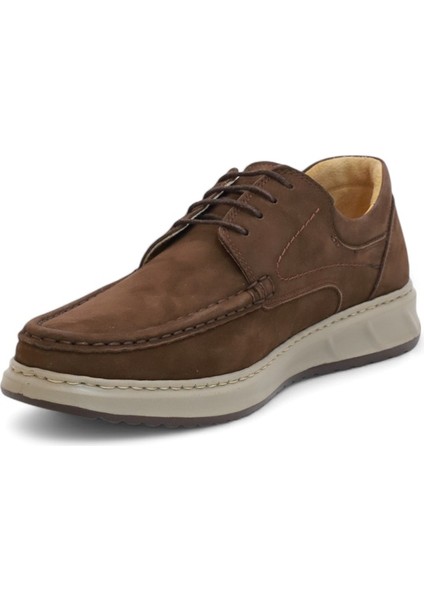 2132 Deri Üst Kalite Anatomik Tabanlı Erkek Günlük Casual Ayakkabı - NKT02132-TABA-NUBUK-46 modelleri
