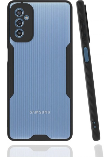 Samsung Galaxy M52 5g Kılıf Platin Silikon - Siyah Nrmsa