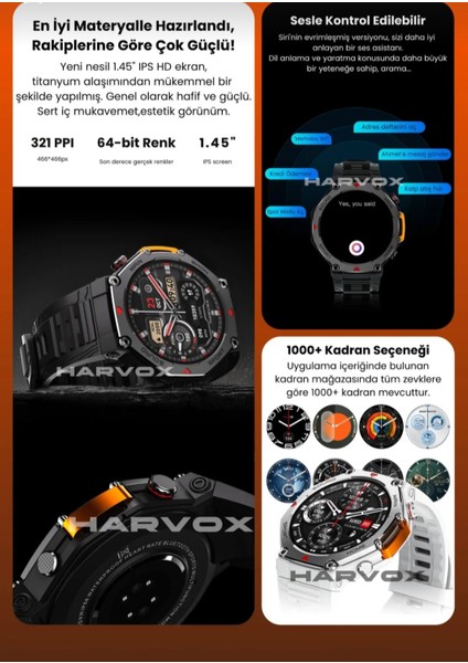 Harvox Rx-4 Watch Akıllı Saat Iphone ve Android Tüm Telefonlara Uyumlu