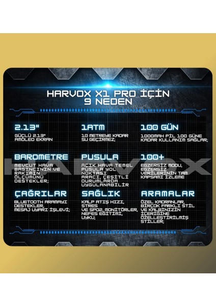 X1 Pro Harvox Watch Akıllı Saat Iphone ve Android Tüm Telefonlara Uyumlu