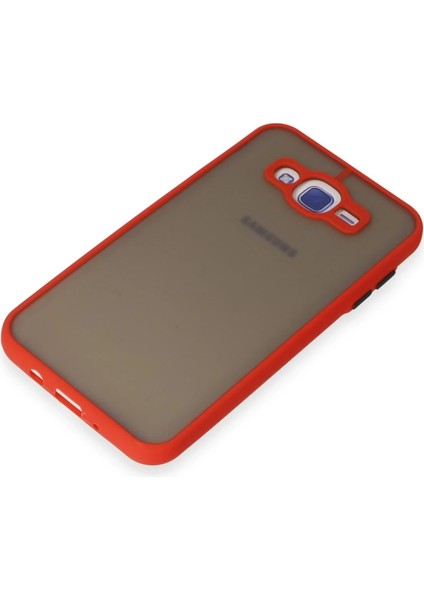 Samsung Galaxy J7 Kılıf Montreal Silikon Kapak - Kırmızı Nrmsa