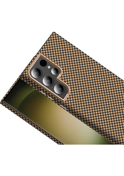 Samsung Galaxy S24 Ultra Kılıf M-Safe Şarj Özellikli Karbon Fiber Görünümlü Gros Kılıf modelleri