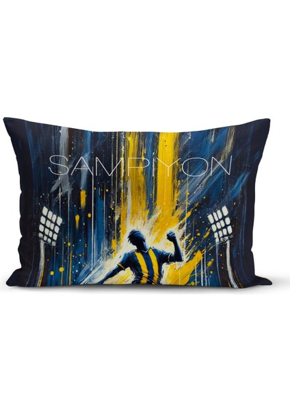 Çocuk Bebek Sarı Lacivert Taraftar Futbol Serisi Kırlent Kılıfı (Cushion Cover) fiyatları