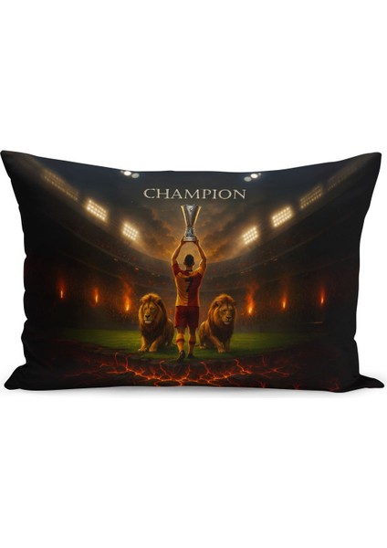 Çocuk Bebek Sarı Kırmızı Taraftar Futbol Serisi Kırlent Kılıfı (Cushion Cover) fiyatları