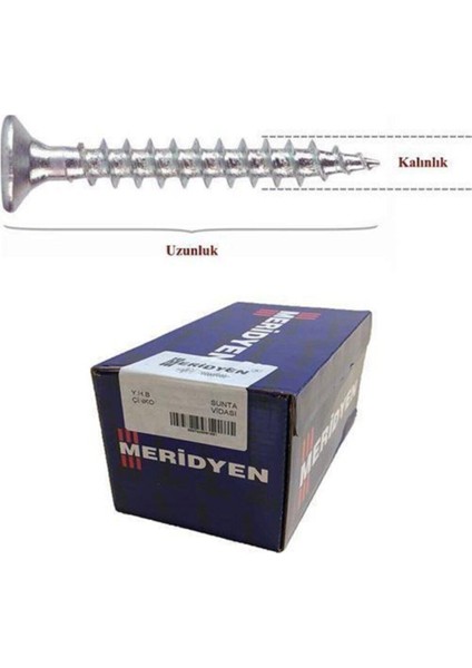 Akdeniz Sunta Vidası 4,0 x 40 mm 500 Adet