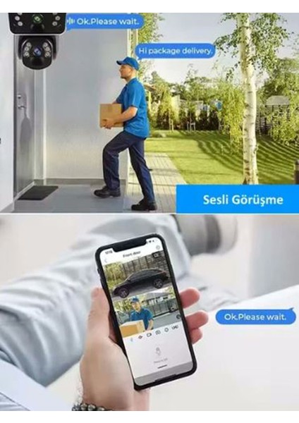 Güneş Panelli Solar 4g 6mp Dual Lens Sirenli Güvenlik Kamerası fiyatları
