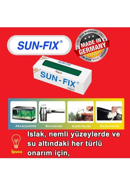 Sun-Fix Sunfix Üniversal Macun Onarım Kaynak Yapıştırıcı 40GR