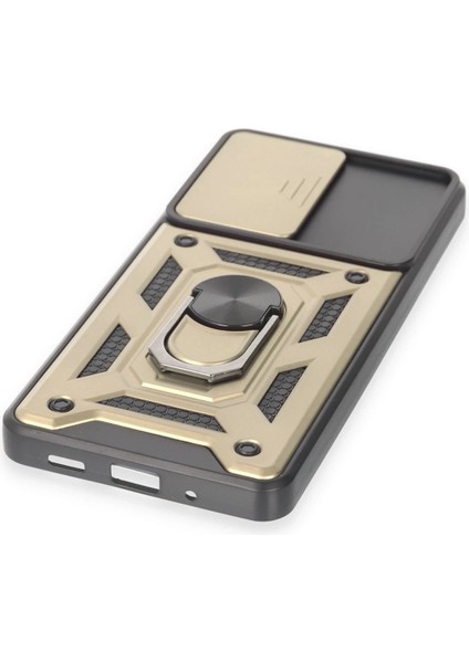 Samsung Galaxy S20 Fe Kılıf Pars Lens Yüzüklü Silikon - Gold Nrmsa