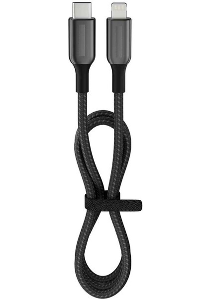 Büro Ev Ofis Personel Telefonu Için 1,2mt Siyah 27W 3A Usb-C To Lighning Hızlı Şarj Data Kablosu