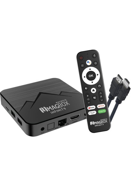 Magbox Magroid Infinty 64 GB HDD 4 GB Ram Bluetooth 5g Wifi Ses Komut Kumandalı Android Tv Box