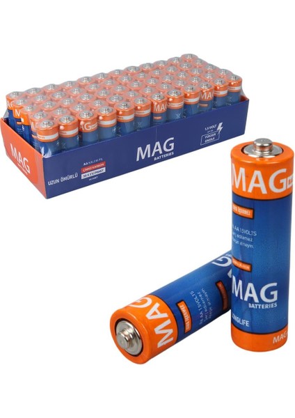 Mag Batteries MG-26171 Karbon Çinko Aa 60'lı Paket Kalem Pil (Aa,r6 Um-3)