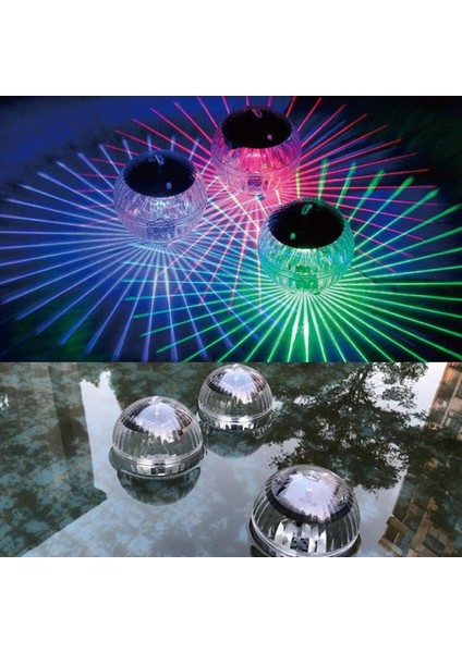Powermaster PM-25477 Solar Panelli Havuz Topu Rgb LED Ambiyans Aydınlatma Su Geçirmez
