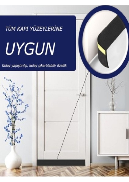 1 Adet Kapı Altı Rüzgar Önleyici Boşluk Kapatma Rüzgarlık Kapı Altı Eşik Süngeri Siyah modelleri